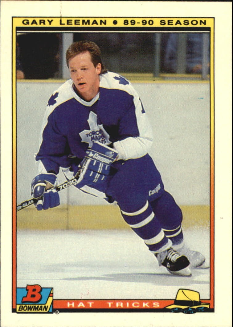 1990-91 Bowman Hat Tricks #10 Gary Leeman - HKY