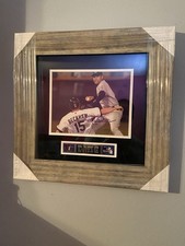 Derek Jeter Picture Autograph 9x7 Framed And Matted Great For The Man Cave-Read 