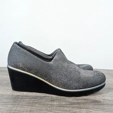 Nordstrom Toni Pons Metallic Silver Wedge Heels Size 41 or 9