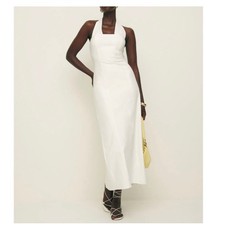 NWT Reformation Bessi Cotton Halter Midi Dress - Size 8
