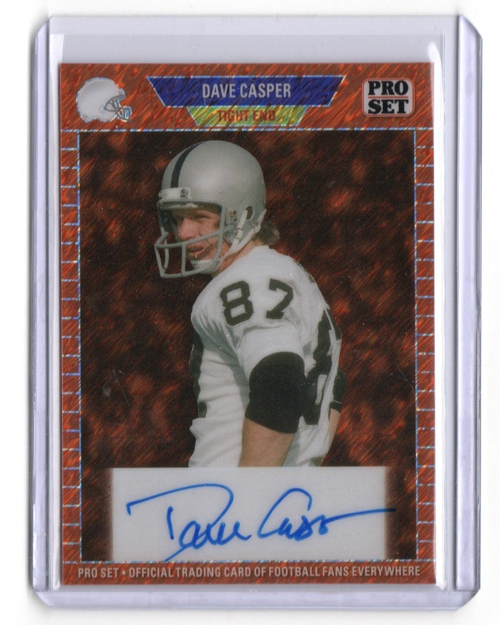 DAVE CASPER  2024 Leaf Pro Set  AUTOGRAPH  4/10  Oakland Raiders