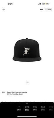 Fear Of God X 59fifty Size 7 1/2 2022 Release *rare* In Black And Walnut