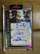 2025 Leaf - 5 Autos - Steve Nash, Jason Kidd, Allen Iverson, Gary Payton, Tony P