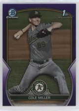2023 Bowman Draft Chrome Purple Refractor 211/250 Cole Miller #BDC-51 v8j