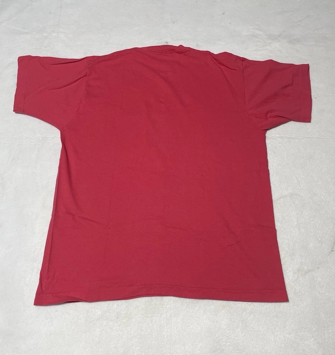 Vintage 90s Single Stitch T-Shirt Blank Pink XL Front Pocket BVD Tag USA Made