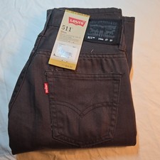 Levi's 511 Slim Fit Boys Jeans 14 REG 27x27 Dark Gray Denim Cotton Button Zip