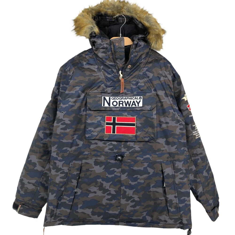 Geographical Norway ACORE Luxus SKI, Warm herenwinterjack, FVSB-parka, outdoor, Donkerblauw, XXL