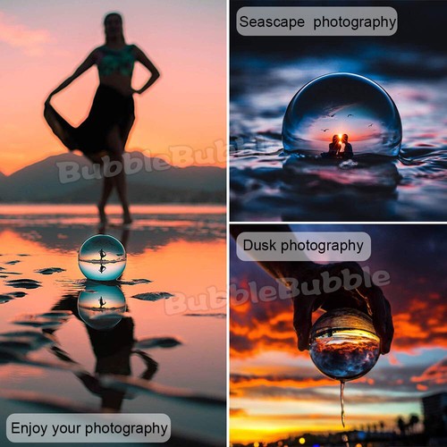 45/80/100mm Clear Glass Crystal Healing Ball Photography Lens Ball Sphere Decor - Picture 9 of 13