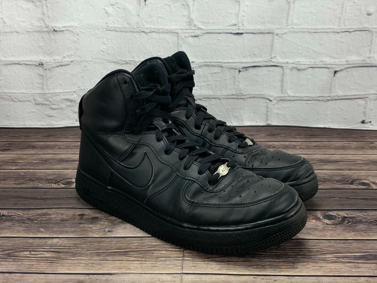 Nike Air Force 1 High Top AF1 Triple Black Shoes Mens Size Nike Air Force 1 High Top AF1 Triple Black Shoes Mens Size