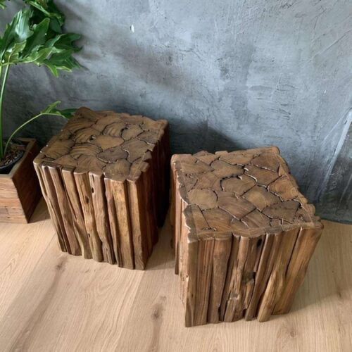 wooden stool square - Picture 6 of 6