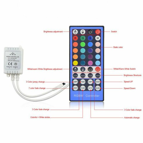 5050 RGB LED Strip DC 12V 5M 300LED RGBW/WW LED Light Strip with 3A Power+Remote - Picture 21 of 22