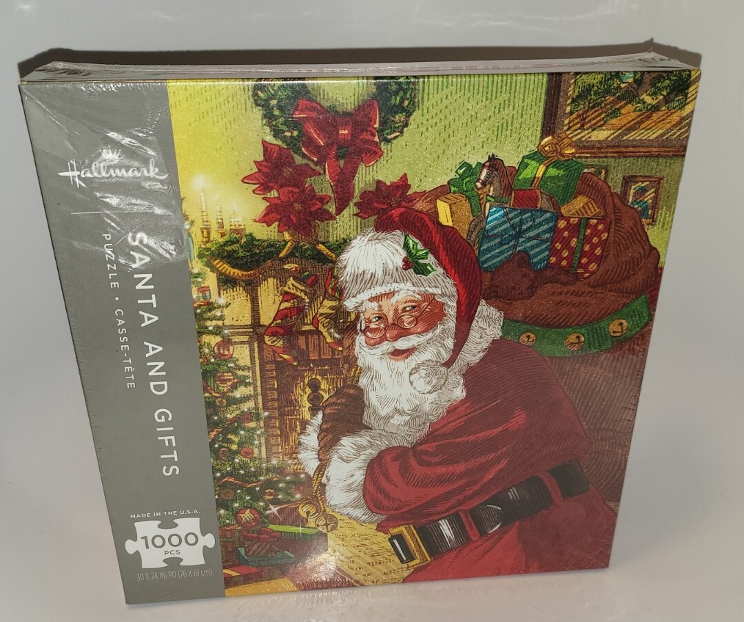 NEW Hallmark Santa And Gifts Puzzle 1000 Pcs Artist Goeff Greenleaf