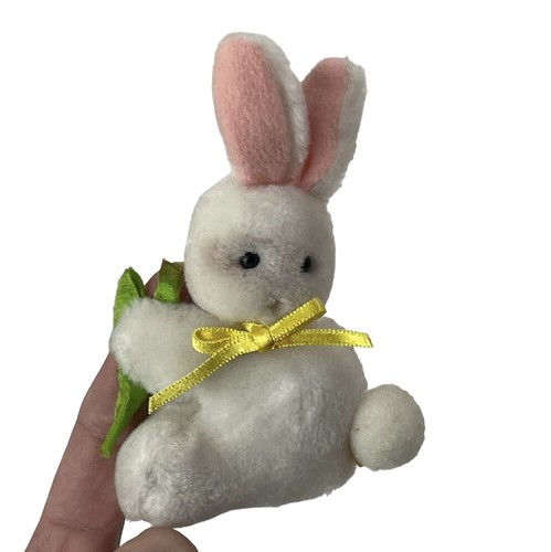 Vintage Eden Toys Coniglietto Pasquale Bianco Bambini Clip On Abbracciatore Peluche 5" - Foto 6 di 6