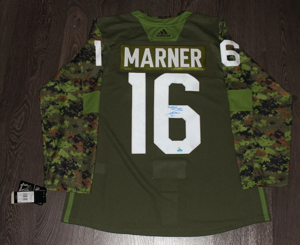 Auston Matthews Authentic Toronto Maple Leafs Camo Military Jersey