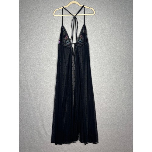 Savage X Fenty Womens 1X Free Spirit Floral Embroidery Night Slip Maxi Cute Goth - Picture 13 of 15