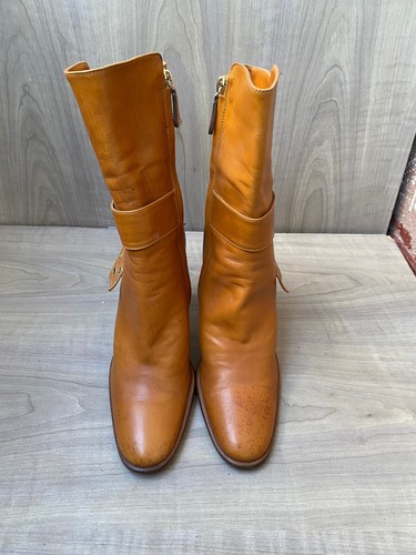 Dior buckle leather brown  boots from John Galliano era sz 36.5 US 6 - Picture 2 of 13