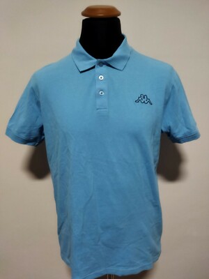 Poloshirt Robe Di Kappa Herren Größe L Blau Baumwolle Shirt T-Shirt Logo Man 