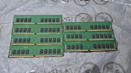 LOT OF 7 HPE Samsung 16GB 1Rx4 PC4-2400T M393A2K40BB1 DIMM Server Memory 809082 - Picture 7 of 9