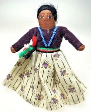 5” Hand Made Folk Art Doll Latin Central America Ethnic Tribal Indigenous Woman 