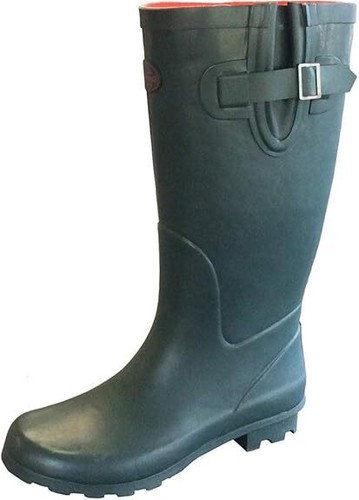 DAMEN EXTRA WEITES WADENBEIN SCHWARZ LACK GUMMISTIEFEL WASSERDICHT STIEFEL 3-9 - Bild 40 von 41