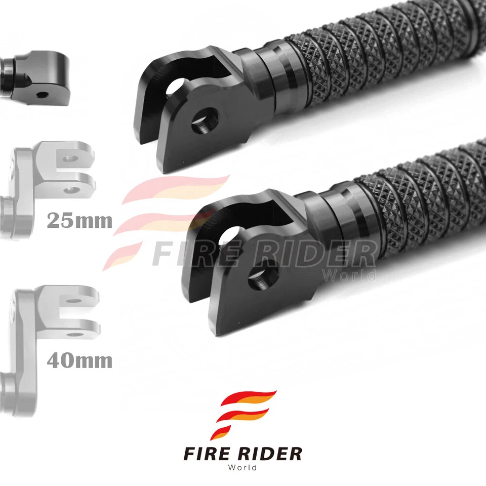 Черные передние ножные колышки с ЧПУ M-GRIP для Triumph TT 600 00 01 02 03 - Изображение 3 из 4