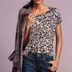 Cabi-Women-039-s-Animal-Print-Crop-Top-Size-Medium-Knit-Style-3414-A1