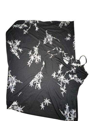 Adrianna Papell Size 8 Evening Gown Black Silver Moonlight Floral Embroidery - Picture 12 of 12