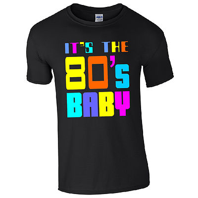 It's The 80s Baby T-Shirt Fancy Dress 1980s Retro Dance Disco Party Gift  Top UK
