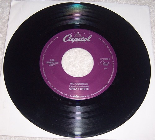 Big Goodbye / Livin' On Rock n' Roll Great White 45 Record - Picture 1 of 2