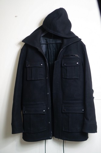 Dior Homme 2005 Hedi Slimane Hooded Wool Coat - 第 1/16 張圖片