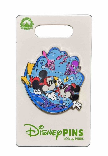 2024 Disney Parks Mickey & Minnie Mouse Runaway Railway Underwater Scuba OE Pin - 第 1/1 張圖片