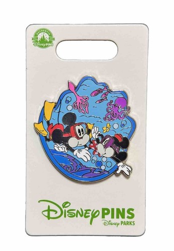 2024 Parcs Disney Mickey & Minnie Mouse chemin de fer fugue sous-marine épingle d'origine - Photo 1 sur 1