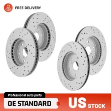 Front +Rear Drilled Brake Rotors for Subaru Legacy 2015 2016 2017 2018 2019 2.5L