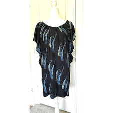 Ulla Johnson Peacock Print Shift Dress 6