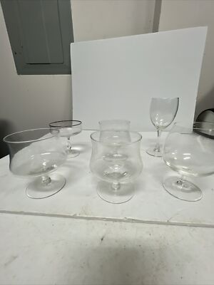 Pottery Barn cocktail & wine glass lot of 6