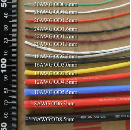 UL Multi-Strand Silicone Cable Flexible Wire 0.08mm 600V 200℃ 2/4/6/7/11-17awg  - Image 3 of 4