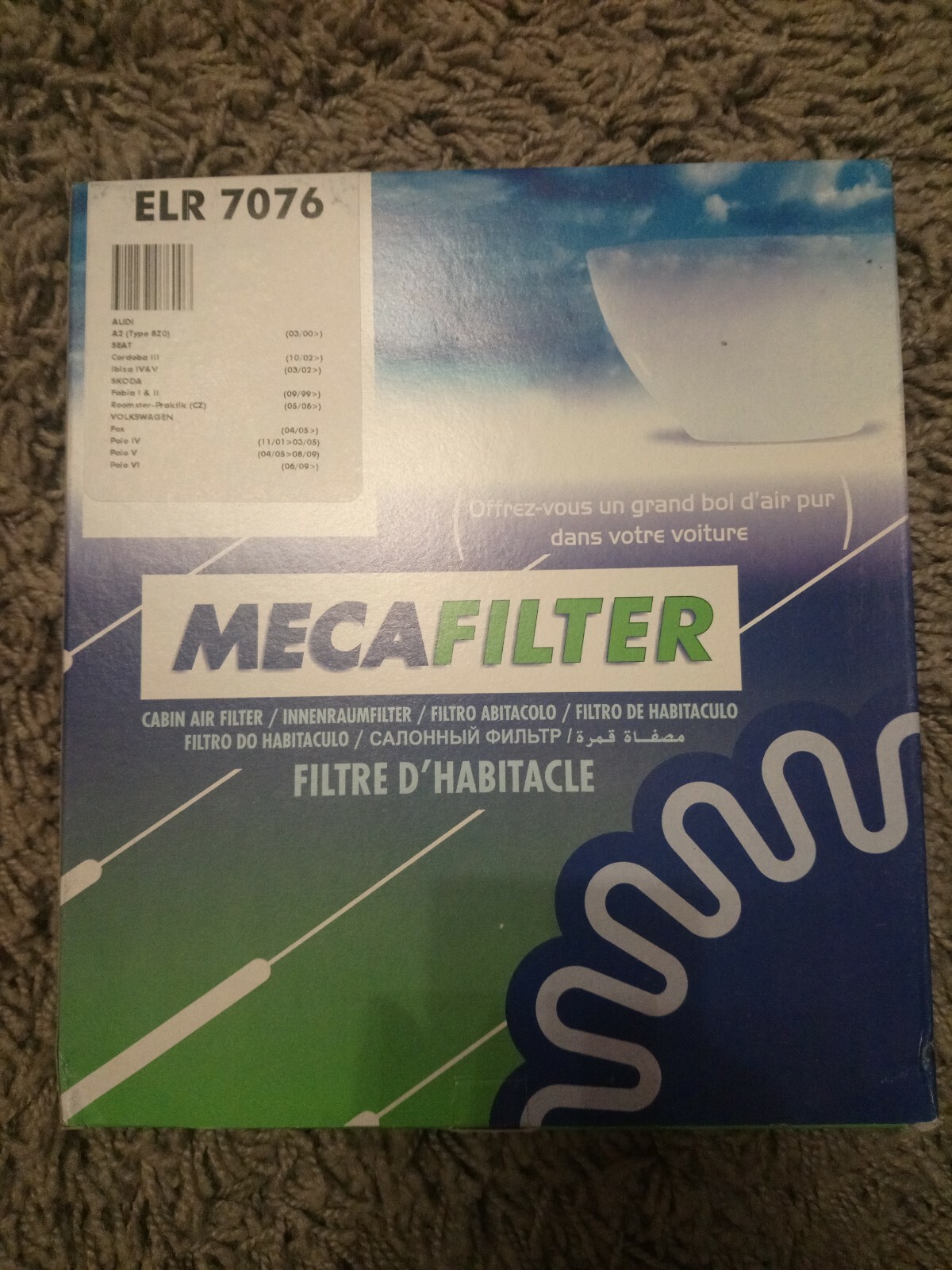 Filtro De Habit/áculo Mecafilter ELR7076