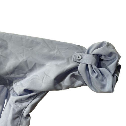Camisa World Wide Sportsman para mujer Plus XXL azul ventilado nailon manga con lengüeta enrollable J2Y - Imagen 3 de 4