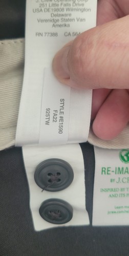 J. Crew 770 Straight Chino Pants Gray Mens Size 36x30 Actual 38x29 Preppy Office - Picture 8 of 9