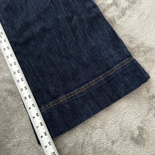 Pantalón de mezclilla para mujer Pilcro Anthropologie lavado oscuro pierna ancha talla 27 botón mosca - Imagen 8 de 10