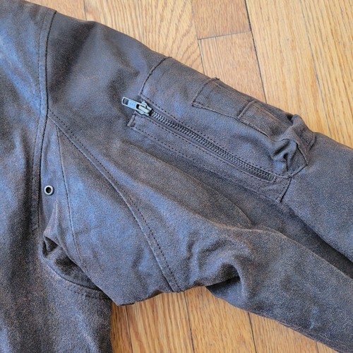 Wilsons Leather Brown Bomber Jacket L Aviator Gorpcore Classic 90s Y2K - Picture 5 of 10