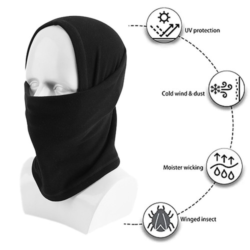 Windproof Warmer Neck Gaiter Half Face Masks Ski Hiking Scarf Winter Face Cover - Picture 3 of 23