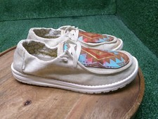 Hey Dude Women's Wendy Sparkling Gold Aztec Custom Slip On Loafers Shoe Size 11