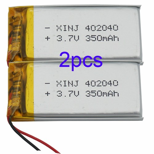2pcs 3.7V 350mAh Li Batterie 4mm Épaisseur 402040 Lipo JST 2 broches 1.0/1.25/1.5/2.0/2.54 - Photo 6/11