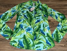   Womens Small   Tommy Bahama Golf Tennis 1/3 Zip Jacket Pullover, Blue/Green