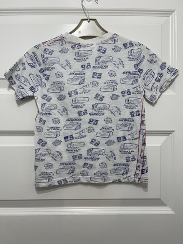 Camisa Blanca Disney Store Pixar Cars Lightning McQueen Niños 5-6 Años - Imagen 5 de 9
