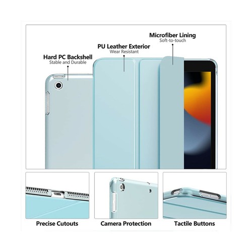 MoKo Case Fits iPad 9th Generation10.2Slim Translucent Matte Durable Lightweight - Picture 4 of 9
