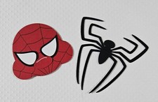 Spiderman Peeker Set. Scrapbook, Card making Paper Piecing