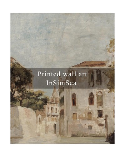 Arte de pared enmarcado InSimSea para sala de estar pintura clásica de paisaje urbano de colección... - Imagen 4 de 8