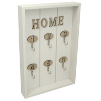 "SchlüSselkasten Aus Holz \"Home\" SchlüSselschrank SchlüSselbrett Weiß Shabby"
